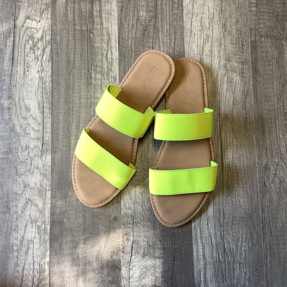 SUNNY FEET LIME SLIP ON SANDAL